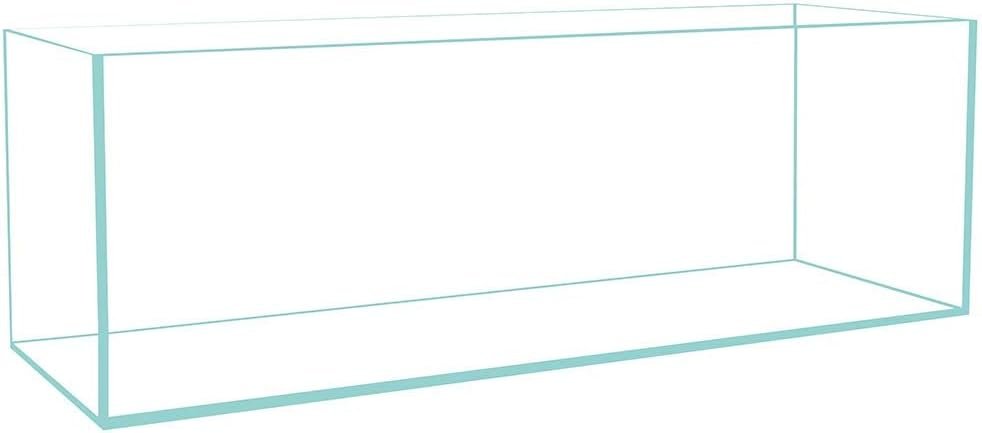 Low Iron Ultra Clear Crystal Bookshelf Aquarium with Foam Leveling Mat – Rimless Aquariums with 45-Degree Beveled Edge, Peninsula Style – for Fish and Corals – 11 Gallon Capacity