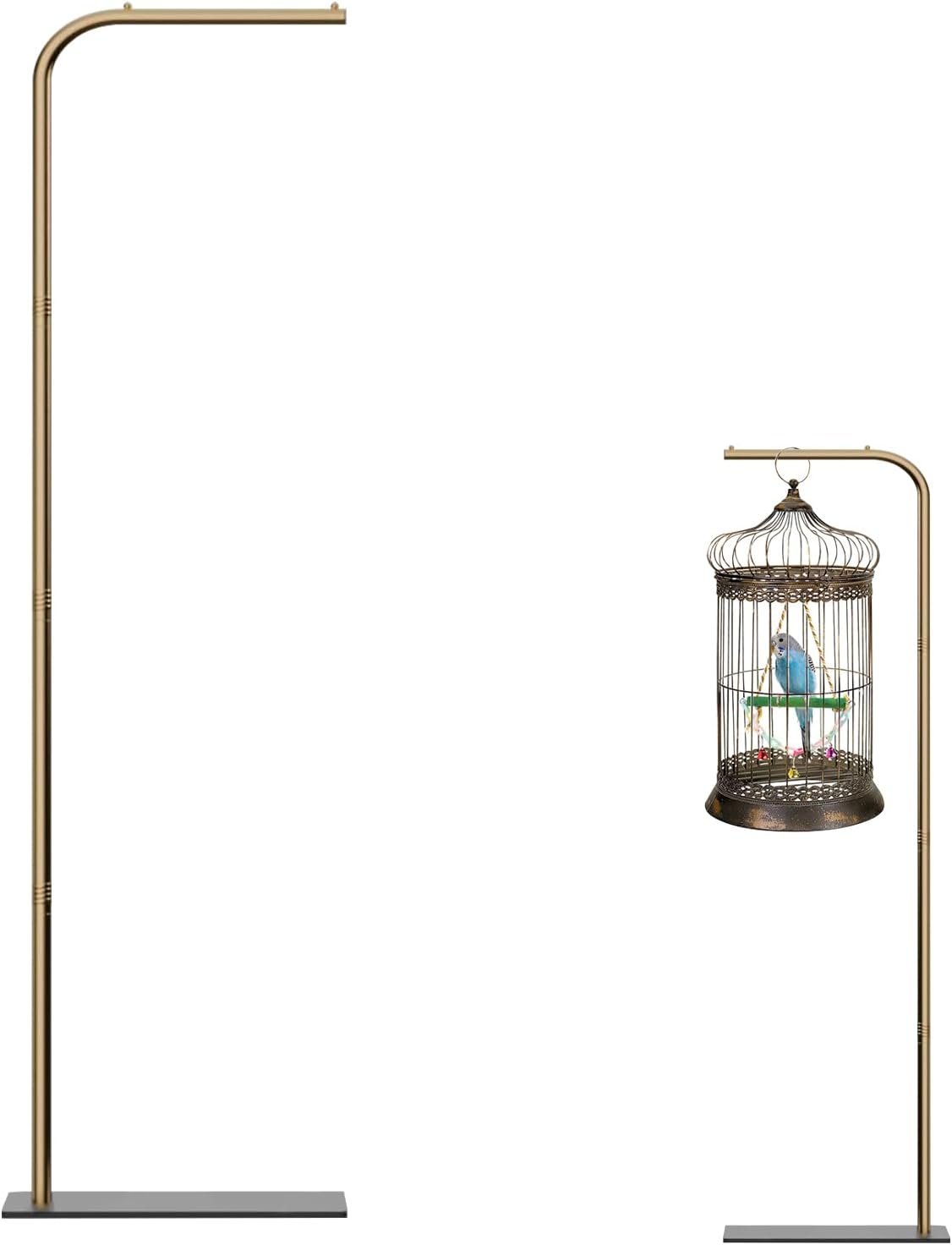 67 Inch High Hanging Bird Cage, Bird Cage Stand, Feeder Stand with Base | Suitable for Hanging Various Types of Birdcages(Weight Limit: Within 35 Pounds)