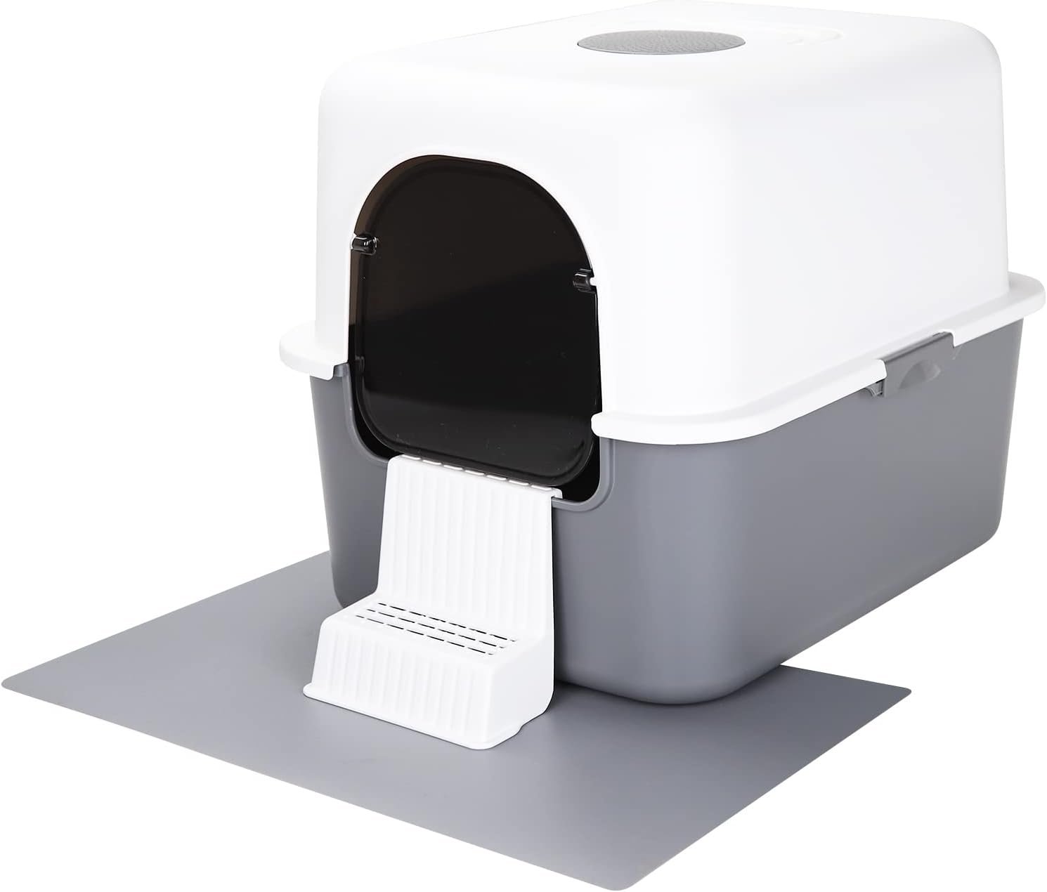 Sfozstra Enclosed Cat Litter Box: Odor Control Leak Resistant Design | Pull Out Tray /Top & Front Entry / Reduced Litter Tracking / Spacious Cat Room / Easy Maintenance / for Cats Under 8 Lbs