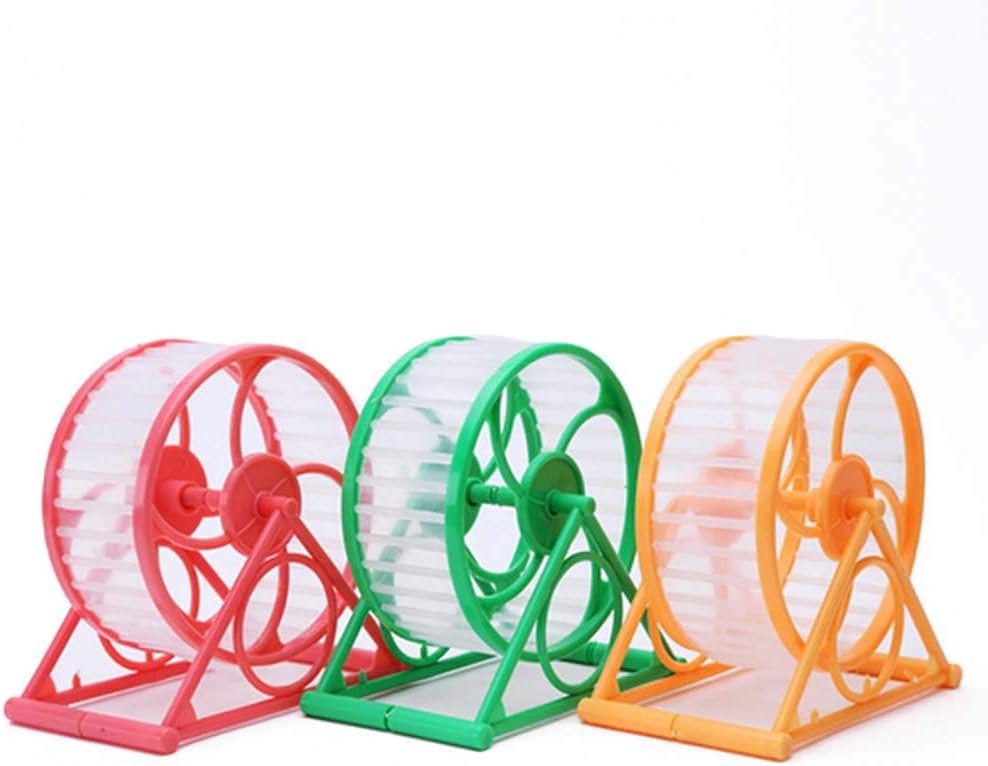 Hamster Exercise Wheel, Silent Running Wheel with Stand for Hamsters, Gerbils, Mice and Other Small Pets, Hamster Wheel Cage (Random Color, 1 PC), Dia 11cm/4.33in
