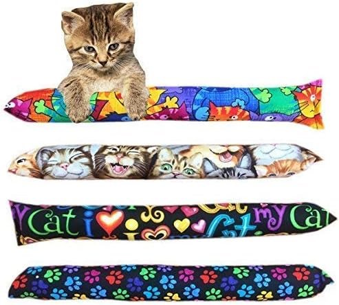 Cat Kicker Toys – 15″ Set of 2, Durable Cat & Kitten Kick Sticks with 100% Potent Catnip. Handmade in USA. Encourages Exercise & Interactive Play for Indoor Cats of All Breeds. (Mystery Choice)