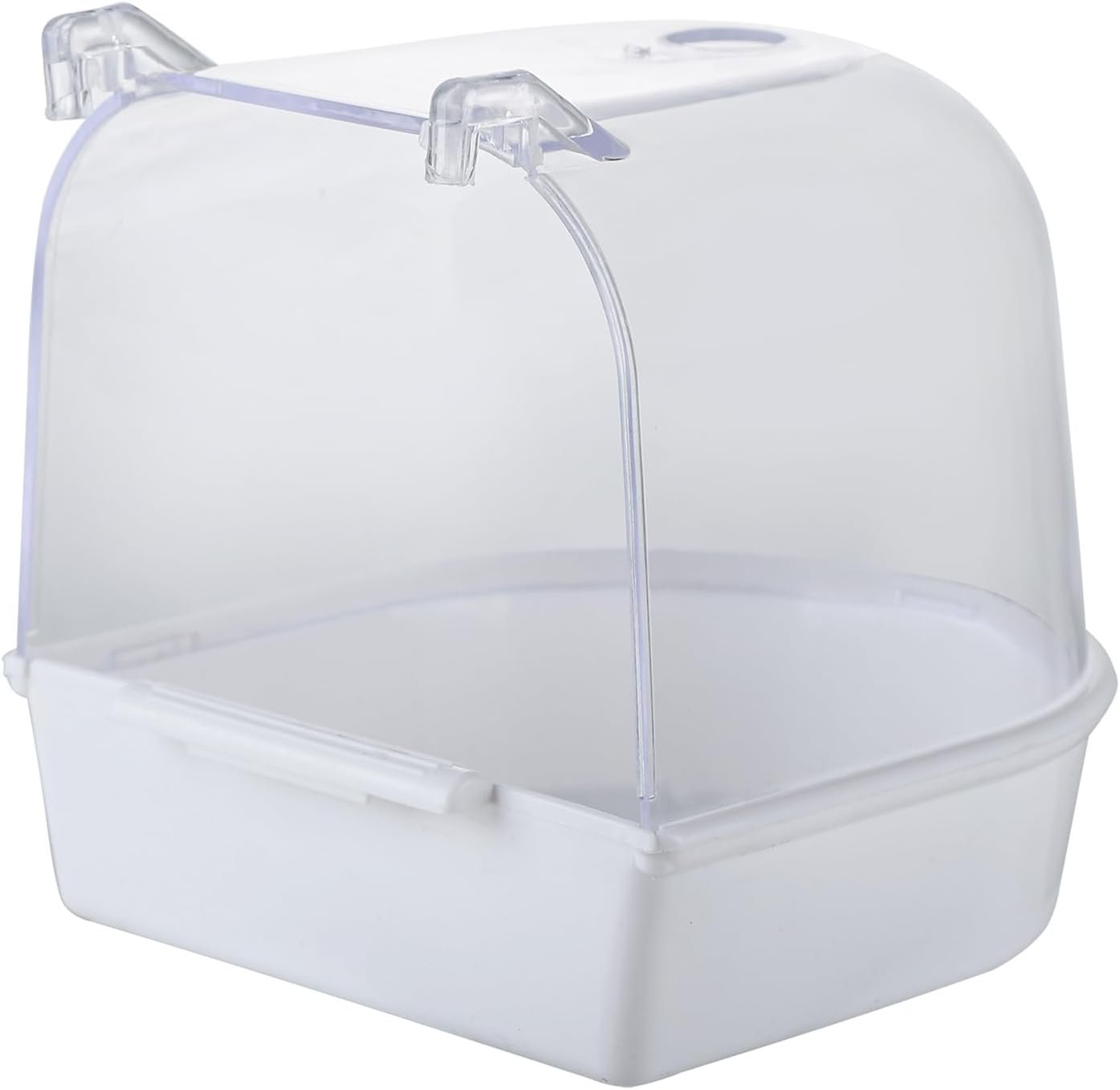 IBWell Clear Bird Bath for Small Birds Parakeet Cage Accessories – Suitable for Cockatiels and Parakeets