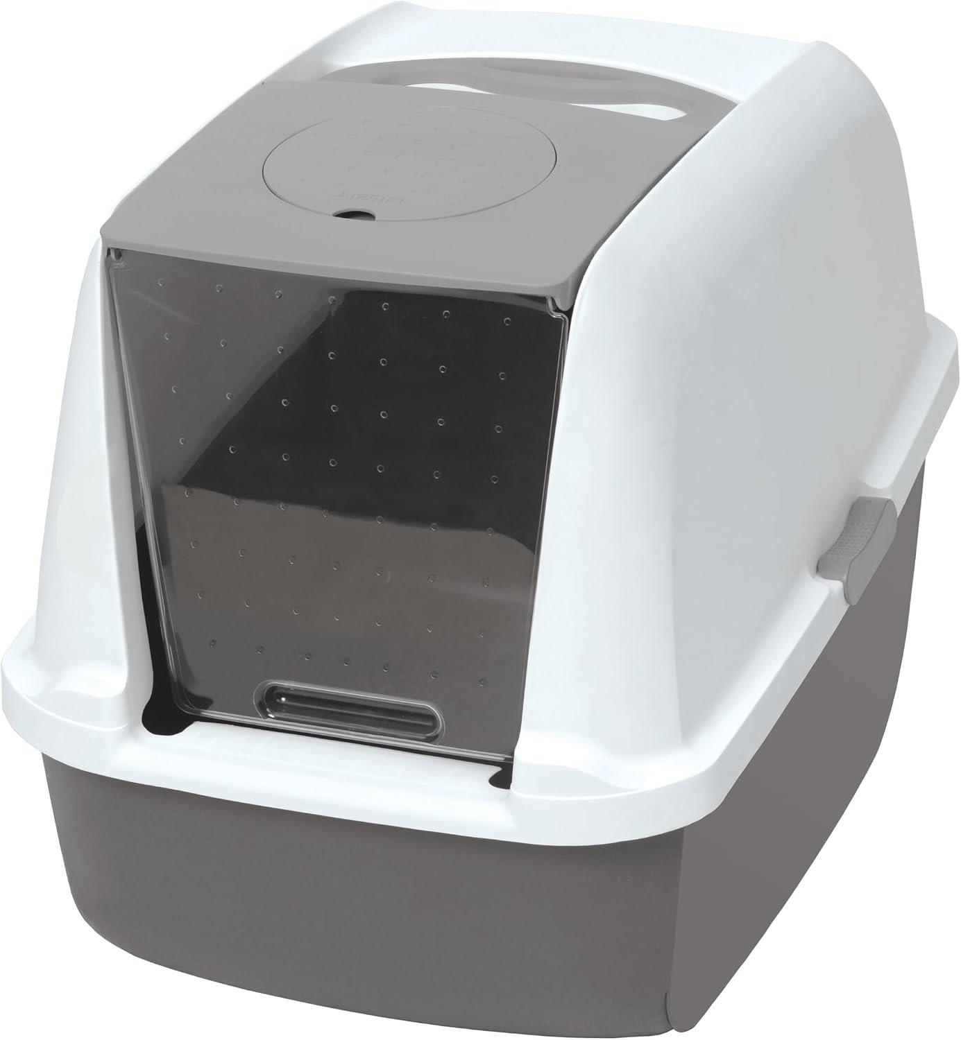 Catit Airsift Litter Pan Large – 22.4” L x 18.3” H x 15.3” W | Covered Cat Litter Box with Dual-Action Odor Control Leak Preventing Design