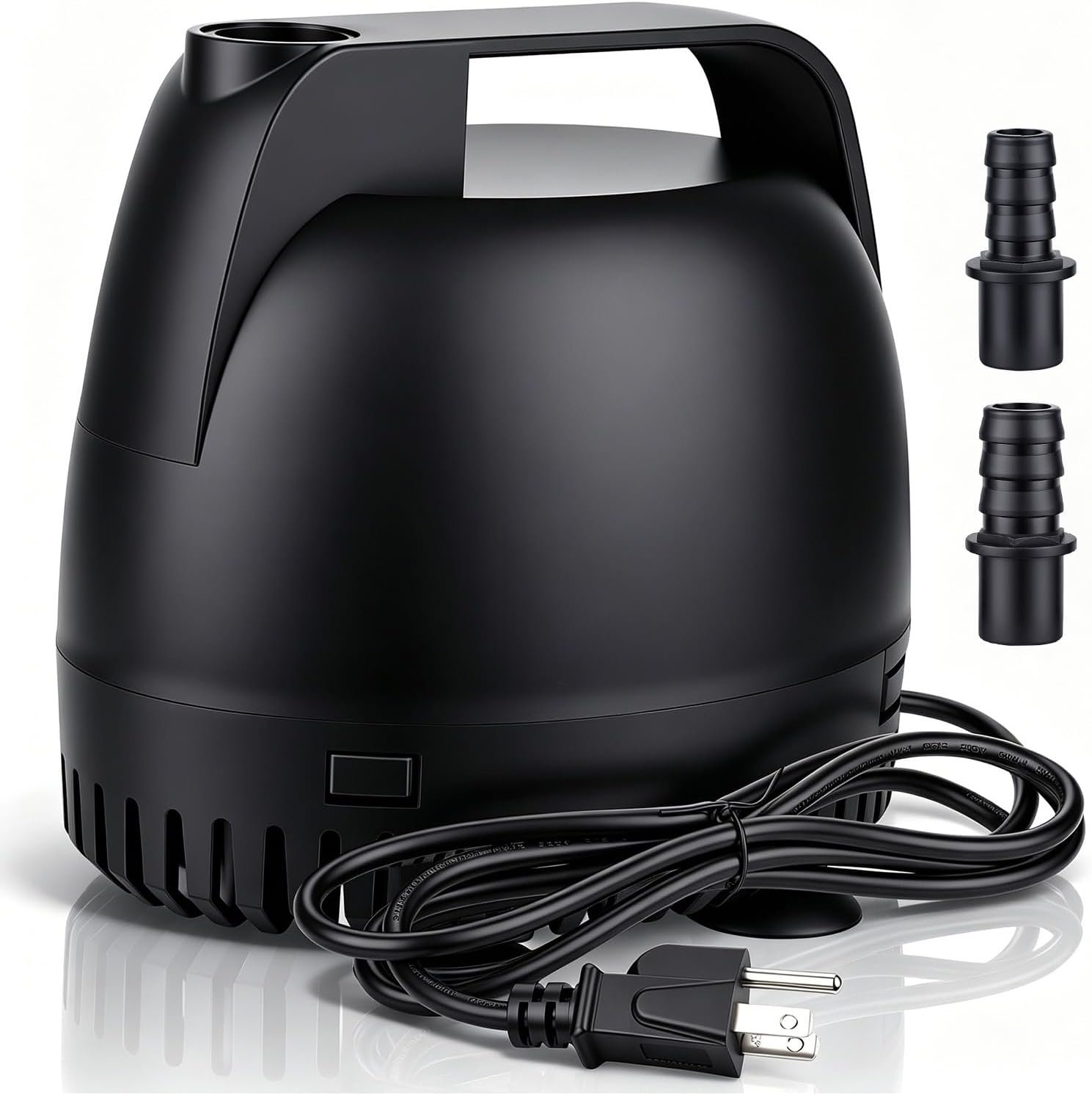 hygger 660GPH Submersible Pump Aquarium, Fish Tank Water Pump Adjustable Flow with 2 Nozzles, 8.2 ft High Lift Quiet Fountain Pump for Aquarium, Pond, Hydroponics, Water Garden