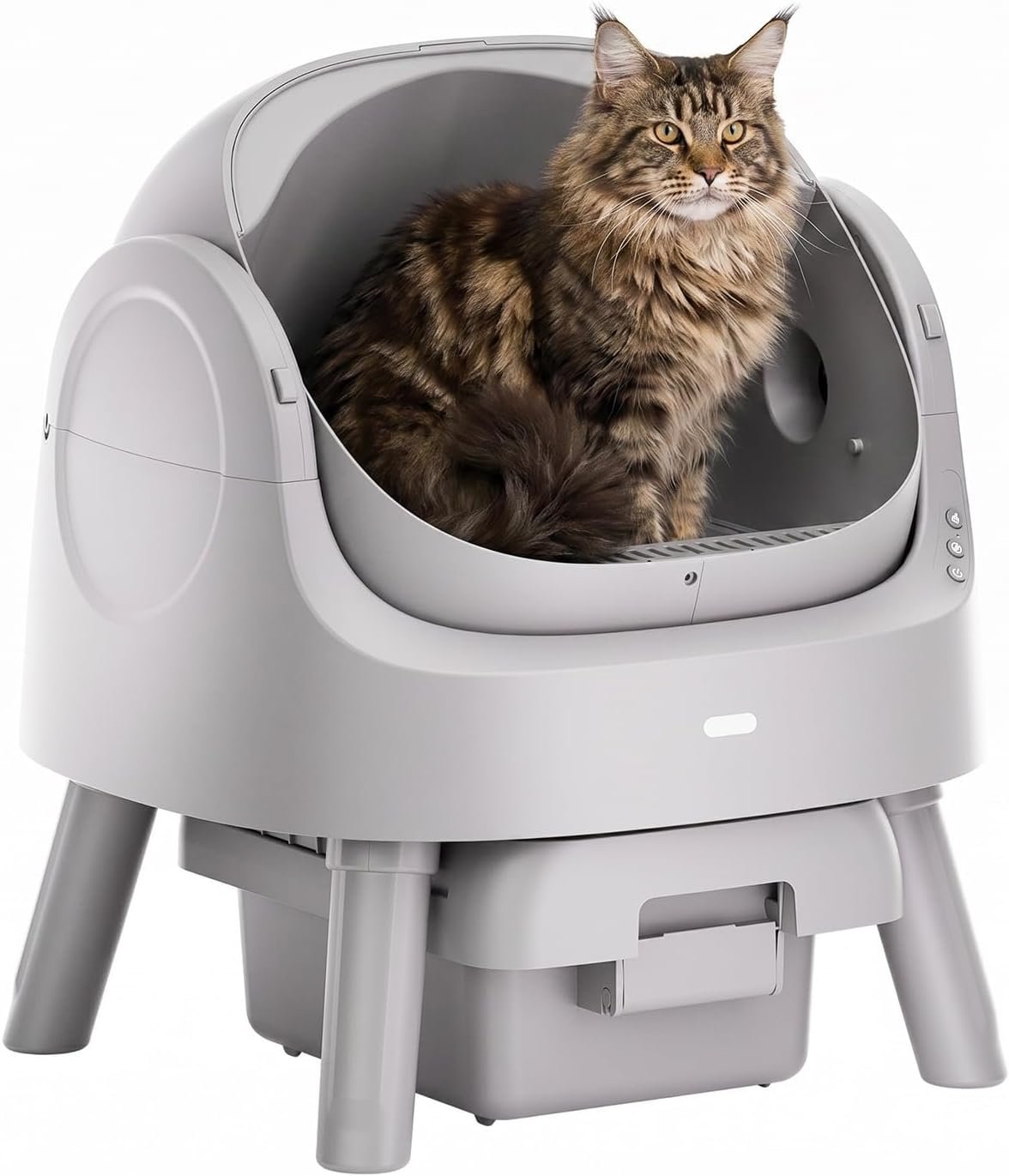 Automatic Litter Box, Self Cleaning Litter Box for Cats, Large Capacity Waste Bin, Open-Top Design, Low Noise Quiet Motor