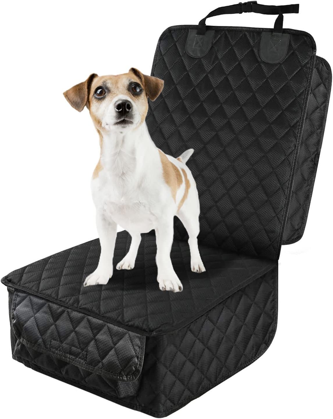 PETICON Waterproof Front Seat Car Cover, Full Protection Dog Car Seat Cover | Side Flaps, Nonslip, Scratchproof, Fits Cars, Trucks, SUVs, Jeep