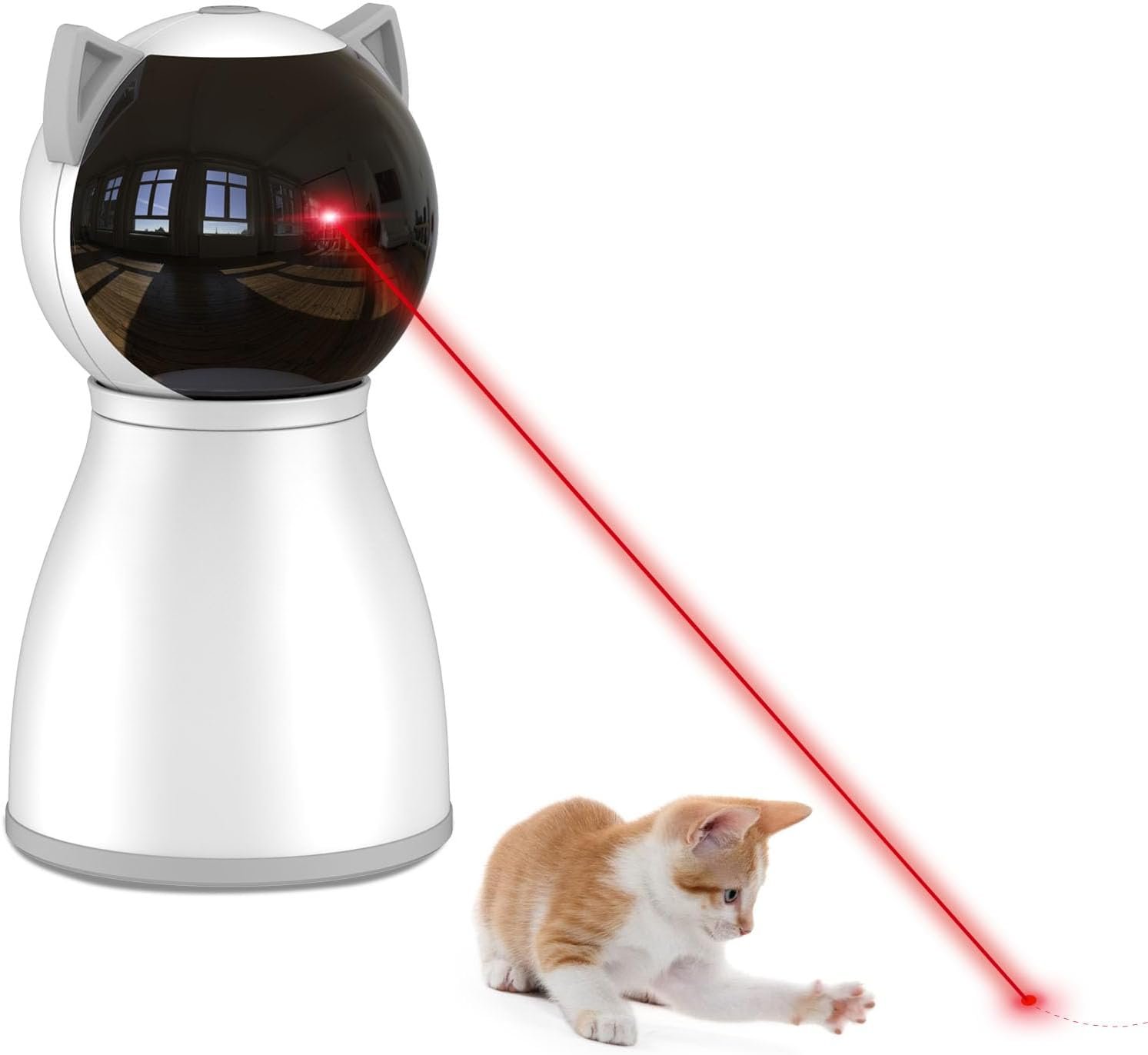 YVE LIFE Cat Toys Laser for Indoor Cats,The 4th Generation Real Random Trajectory Motion Activated Rechargeable Automatic Cat Laser Toy,Interactive Cat Toys for Bored Indoor Cats/Kittens