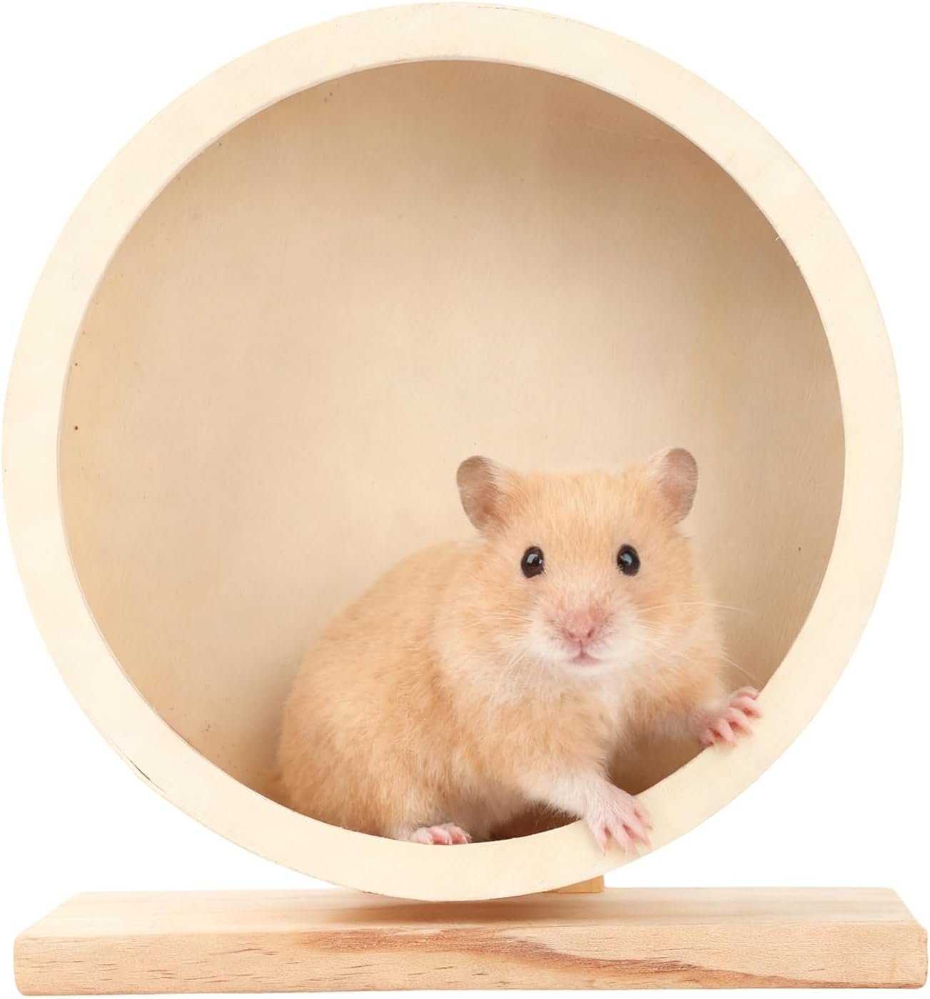 Wooden Hamster Wheels 7.7 Inch Silent Hamster Wheel M | Dwarf Hamster Wheel Exercise Running Wheel Prevents Boredom Depression For Hamster Gerbil Mice Chinchillas Guinea Pigs