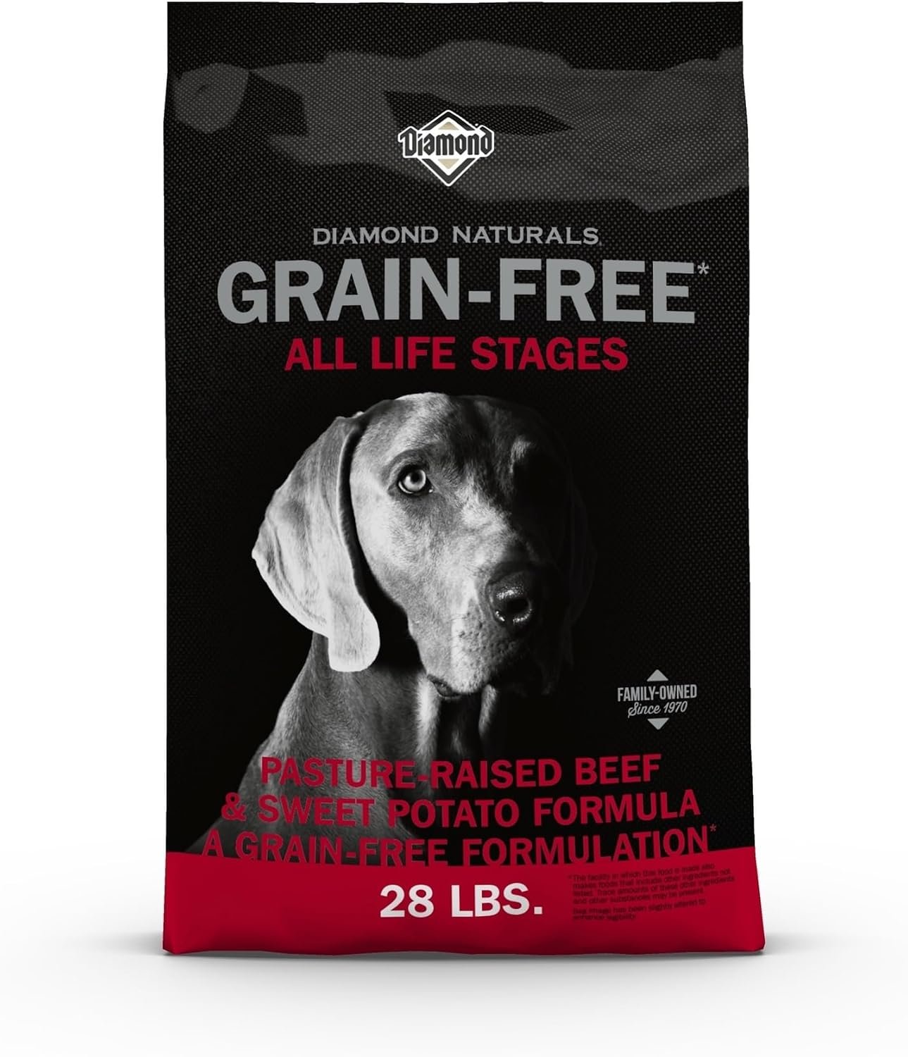Diamond Naturals Grain Free Real Meat Recipe Premium Dry Dog Food With Real Pasture Raised Beef 28Lb | Puppy, Adult & Senior Dogs | Real Beef & Sweet Potatoes for All Day Energy | Guaranteed Probiotics for Digestive Support