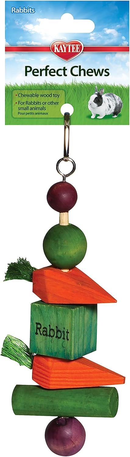 Kaytee Perfect Chews Hanging Wood Chew Toy for Pet Rabbits and Other Small Animals