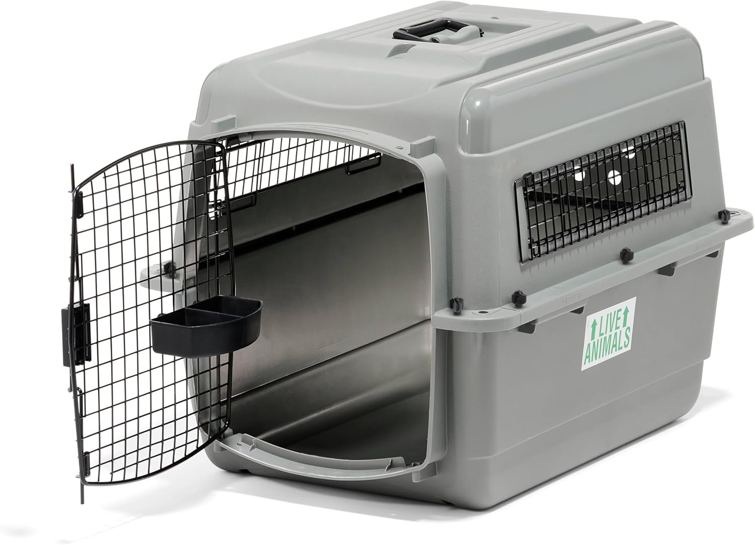 Petmate Sky Kennel – For Air and Travel, Airline Compliant Dog Crate for Pets up 15-30 lbs, Heavy Duty Dog Kennel, Made in the USA- 28 Inches