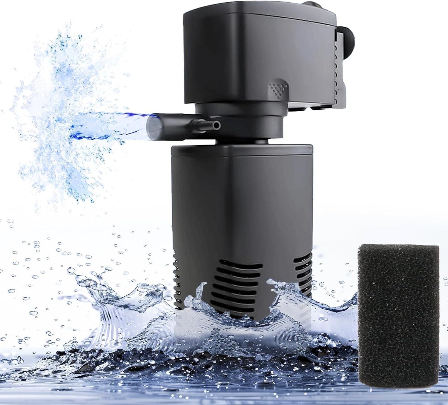 coospider-repta Fish Tank Filter for 15-40 Gallon Tank, 160 GPH Crystal Clear Powerful Internal Aquarium Filters Submersible Pump& Filter System for Fish Tank & Turtle Tank