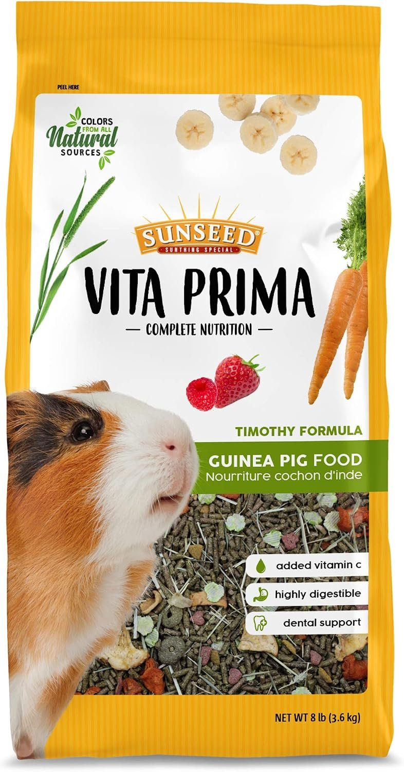 Sunseed Vita Prima Complete Nutrition Guinea Pig Food, 8 LBS (59769)