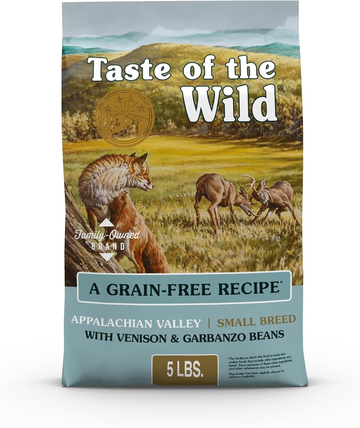 Taste of the Wild Appalachian Valley Small Breed Adult Dry Dog Food, 5lb | High Protein |Grain Free Recipe* |Venison & Garbanzo Beans |Nutrient Dense to Help Support Peak Health |Guaranteed Probiotics