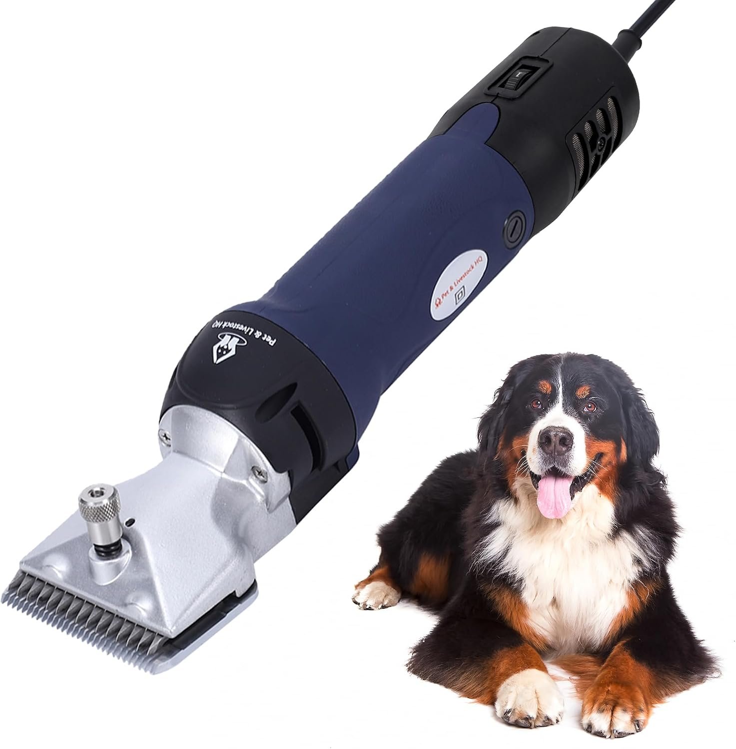 Professional Dog Grooming Clippers for Thick Coats – Shears Heavy Duty Hair Cutting Kit – Large Dog Shaver Set – Pet Trimmer for XL Large Dogs, Horses, Livestock