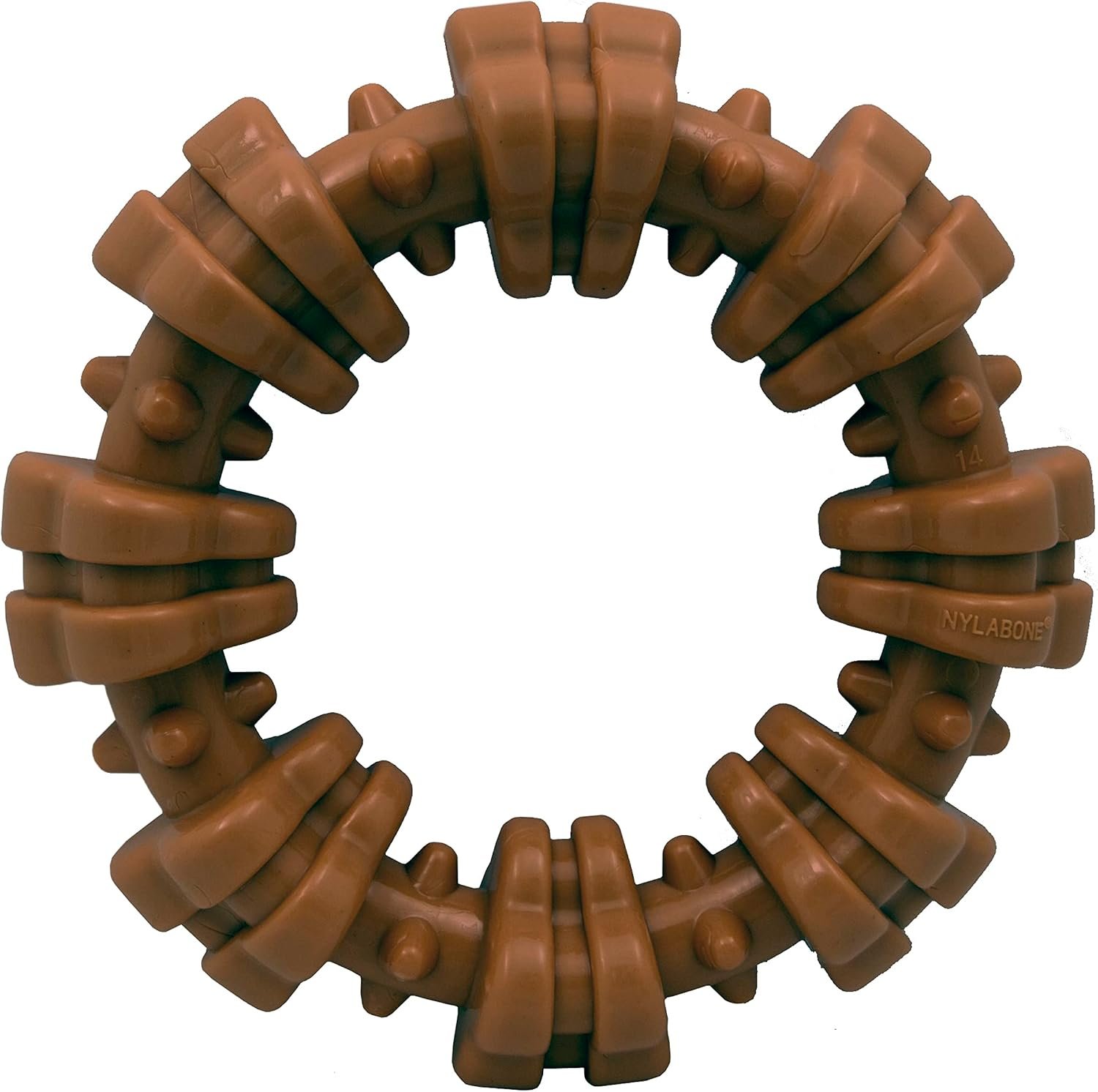 Nylabone Textured Ring Power Chew Toy for X-Large Dogs 50+ lbs | Durable dog toys for aggressive chewers, strong dog chew bones, flavor medley, textures help clean teeth