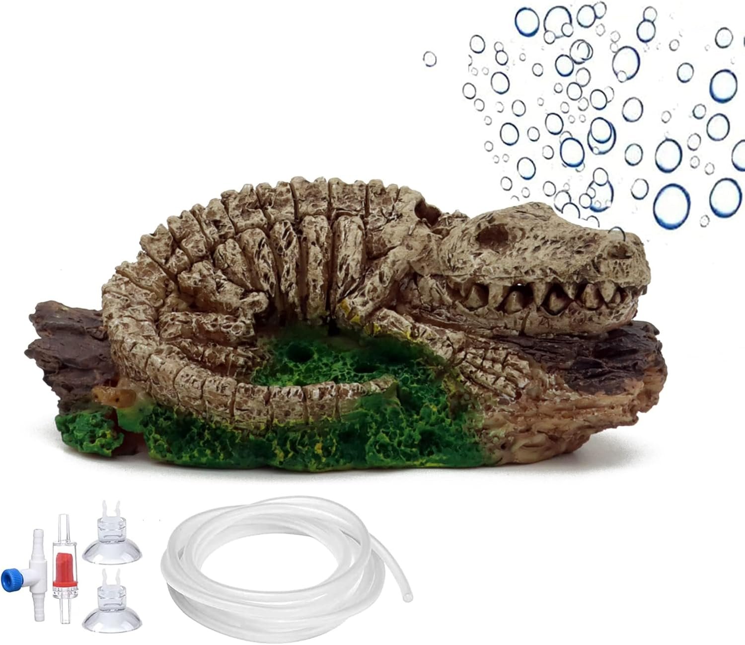 ALEGI Aquarium Air Bubbler Decorations for Fish Tank, Dinosaur | Air Bubbler Decor Ornament
