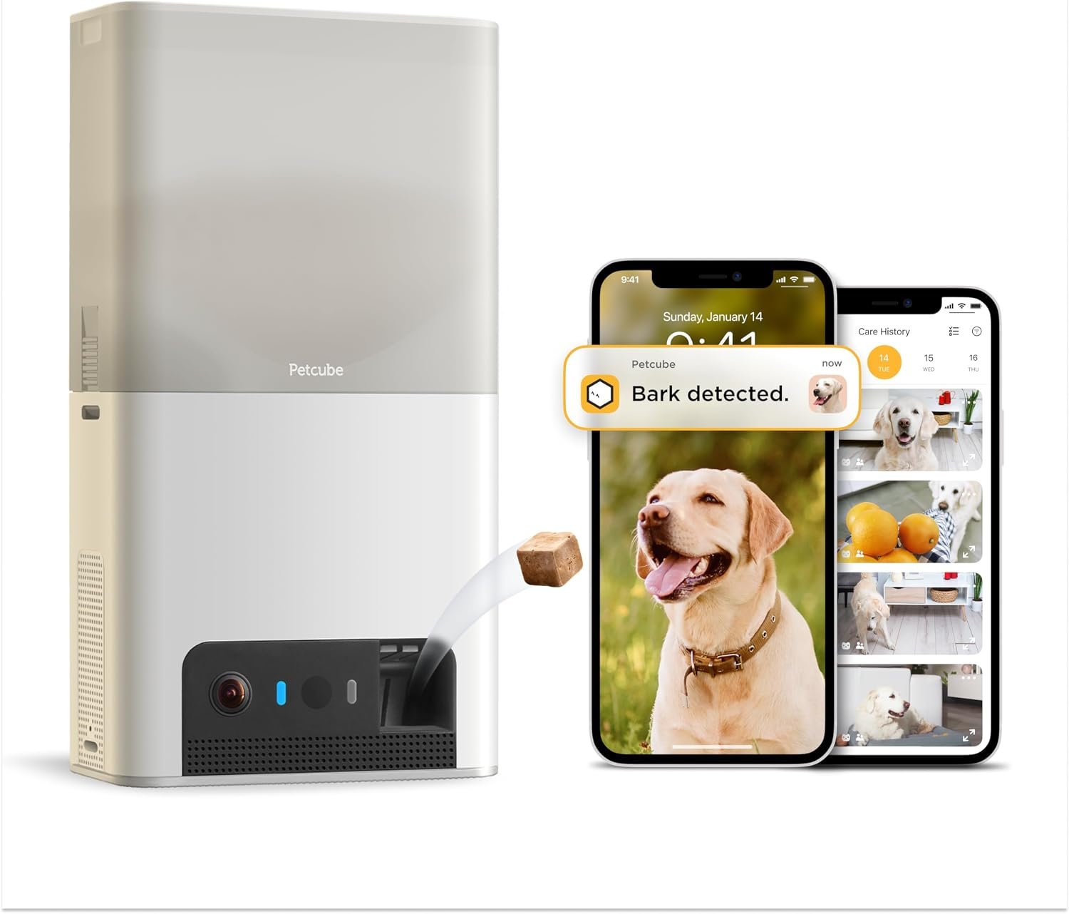 Petcube Bites 2 Lite Pet Camera [Subscription Required] Unlock with Paid Plan: Home Security & Pet Safety Alerts, Remote Treat Dispenser, 2-Way Audio, 1080p HD Video, Night Vision
