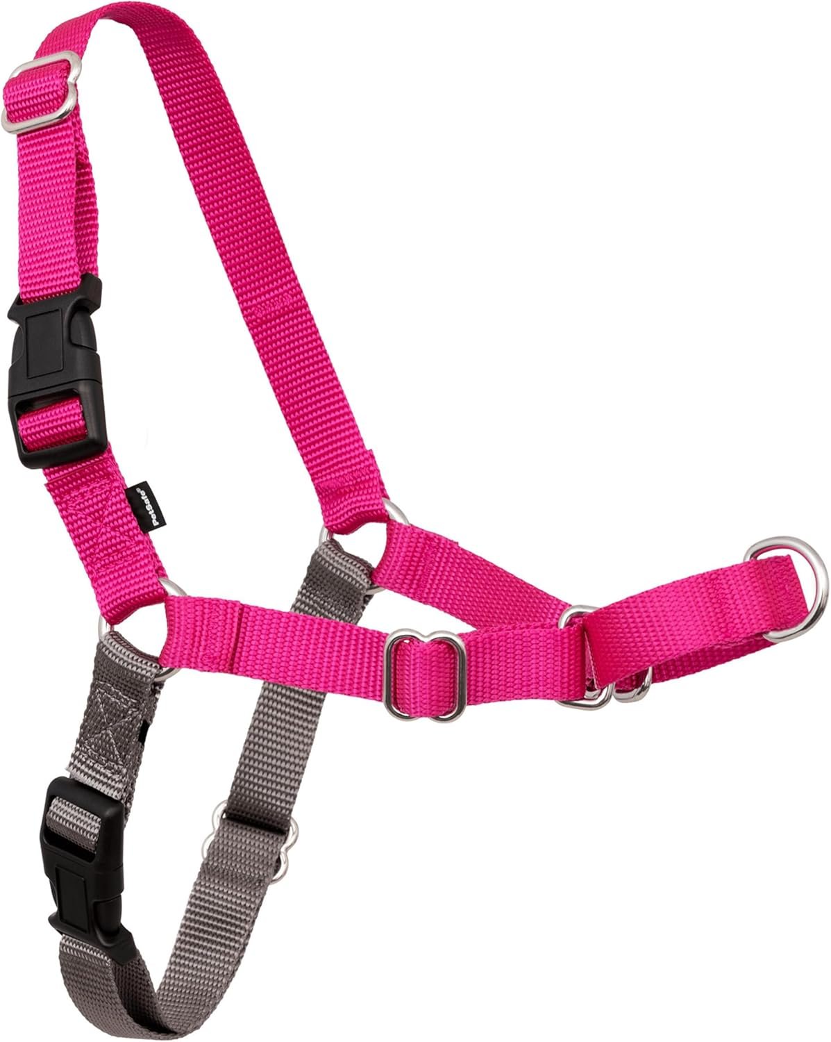 PetSafe Easy Walk No-Pull Dog Harness – Ultimate Harness to Help Stop Pulling – Pull-Free Walks – Take Control & Teach Better Leash Manners – Patented Martingale Loop Design – Raspberry, Medium/Large
