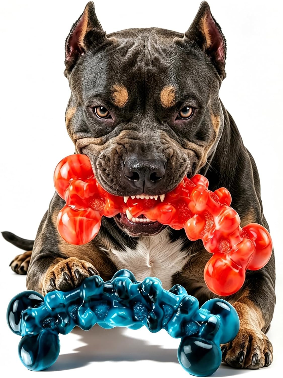 WOWBALA Dog Toys for Aggressive Chewers,Indestructible Dog Chew Toy | Tough Nylon, Not Easy to Bite Break, Long Lasting Fun, Teeth Cleaning for Medium & Large Dogs,2 Pack