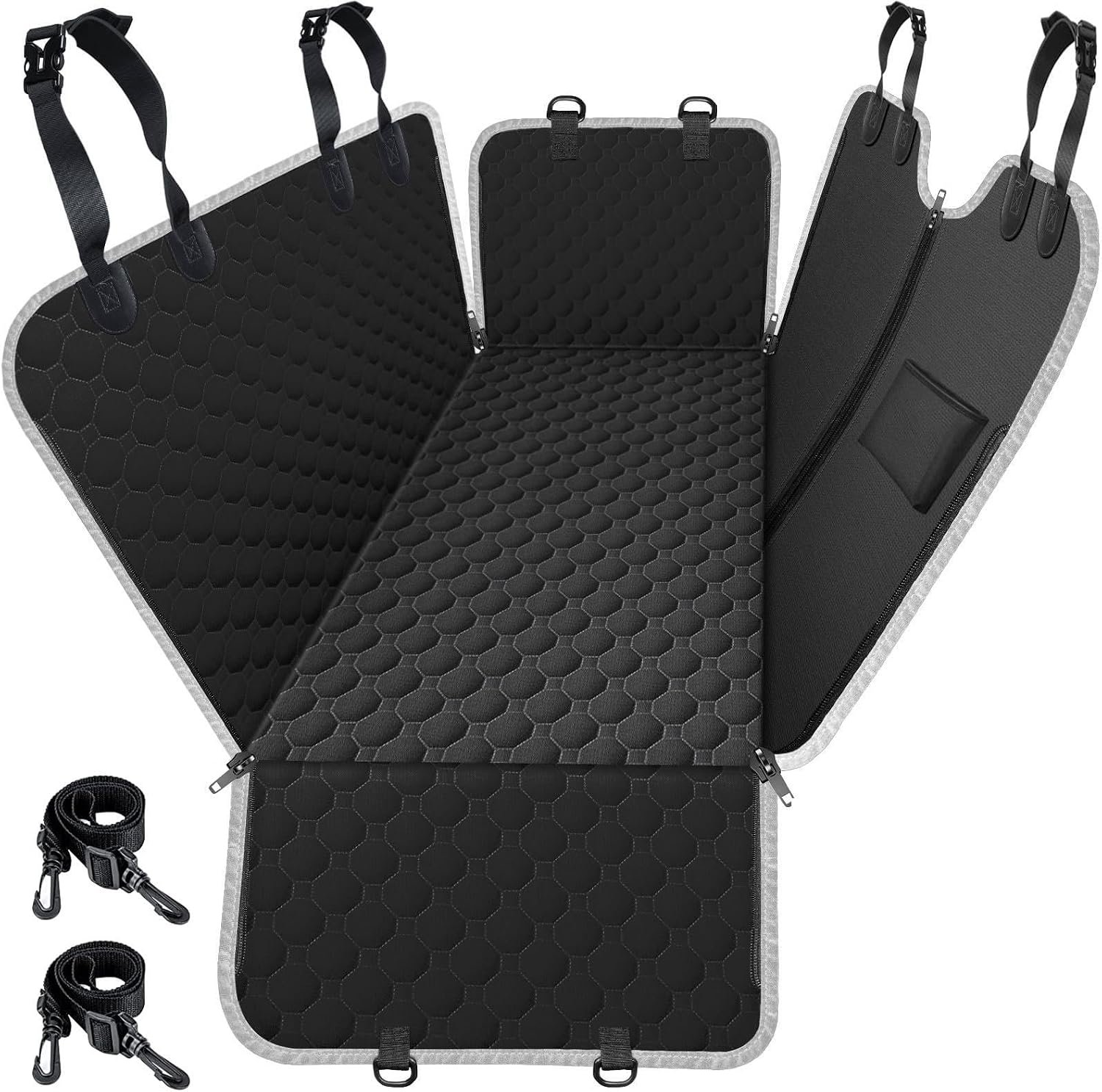 Mancro Dog Car Seat Cover for Back Seat, Waterproof Dog Hammock for Car | 600D Heavy Duty, Scratch-Resistant Back Seat Pet Cover for Dogs with PVE Nonslip Underside, Fits for Sedan, Trucks and SUVs