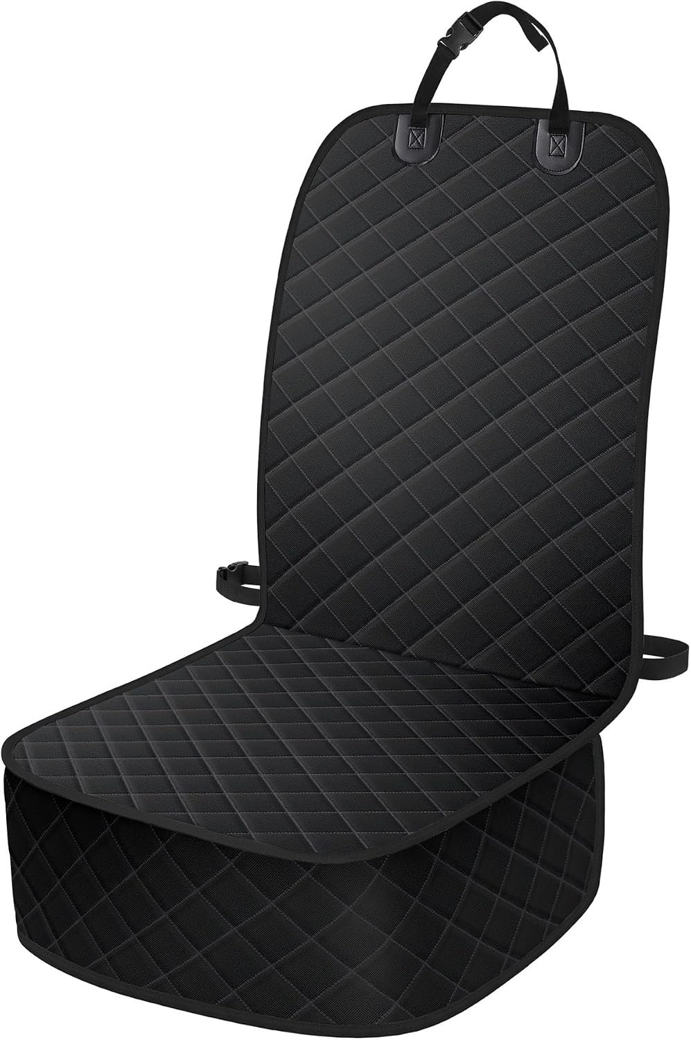 ELONGRIVER Dog Car Seat Covers, Waterproof Front Seat Cover | Scratch-Proof, Nonslip Pet Passenger Seat Cover Protector, Universal Fit for Cars Trucks SUVs, Standard Size 1 Pack, Black