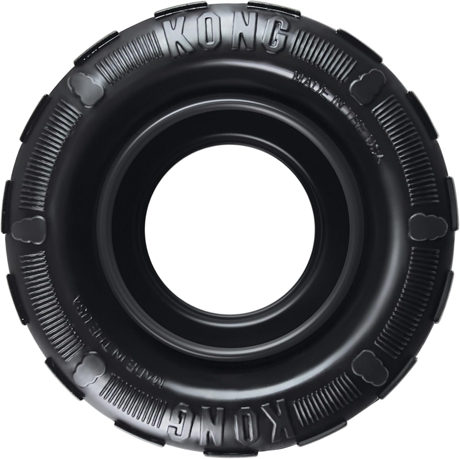 KONG Extreme Tires – KONG’s Most Durable Natural Rubber Chew & Fetch Toy – Treat Dispenser Dog Tire Toy – Pet Supplies for Outdoor & Indoor Play – For Medium/Large Dogs