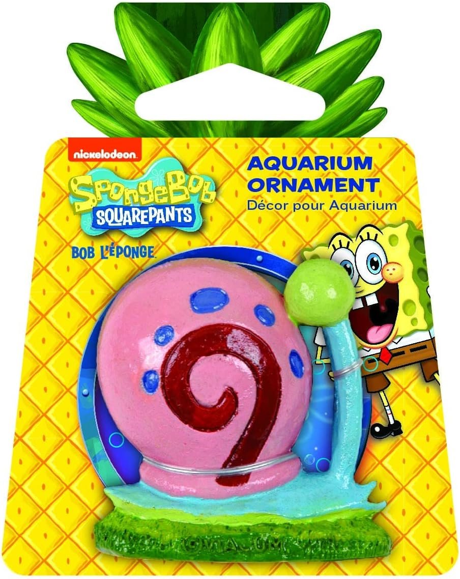 Penn-Plax Spongebob Gary, Mini – Officially Licensed Aquarium Decoration – Durable Resin Aquarium Ornament for Betta Bowls and Small Fish Tanks – Safe for Freshwater & Saltwater – Multicolor, 2 Inch