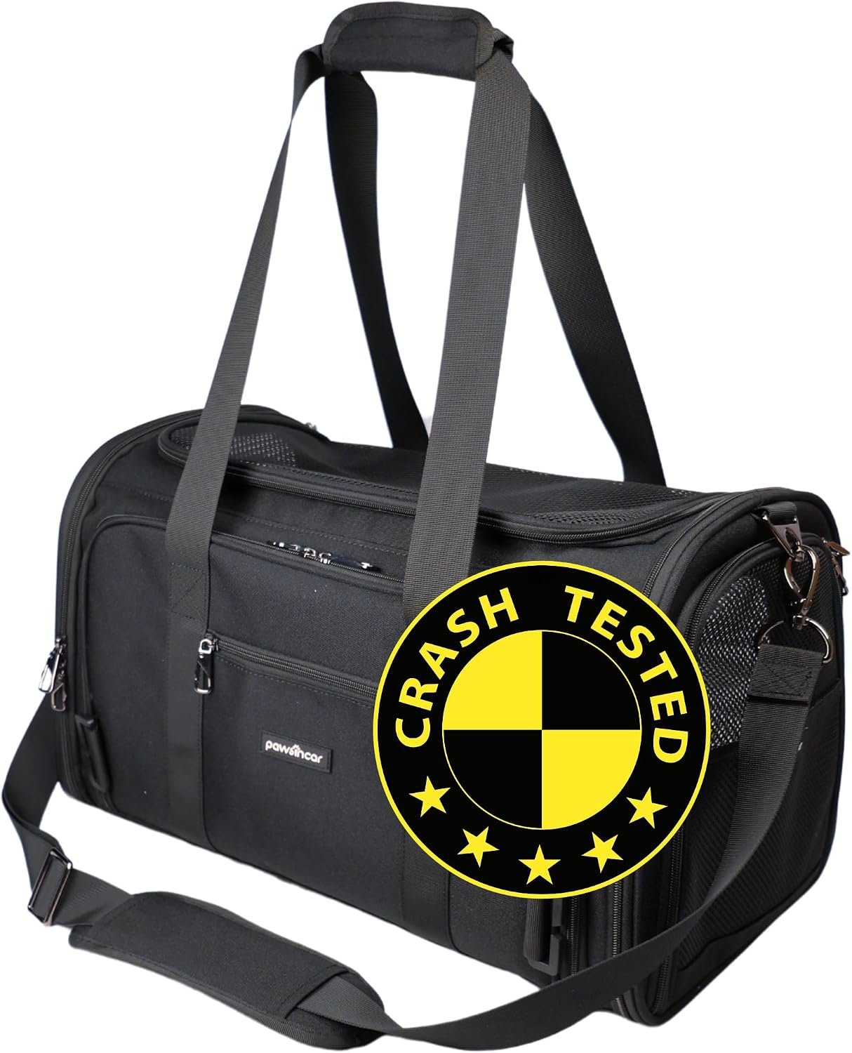 Airline Approved & Crash-Tested Expandable Cat Carrier | 2-in-1 Crash-Tested Small Dog Car Seat & Portable Pet Carrier | CPS Certified for Crash Protection & Safe Pet Travel