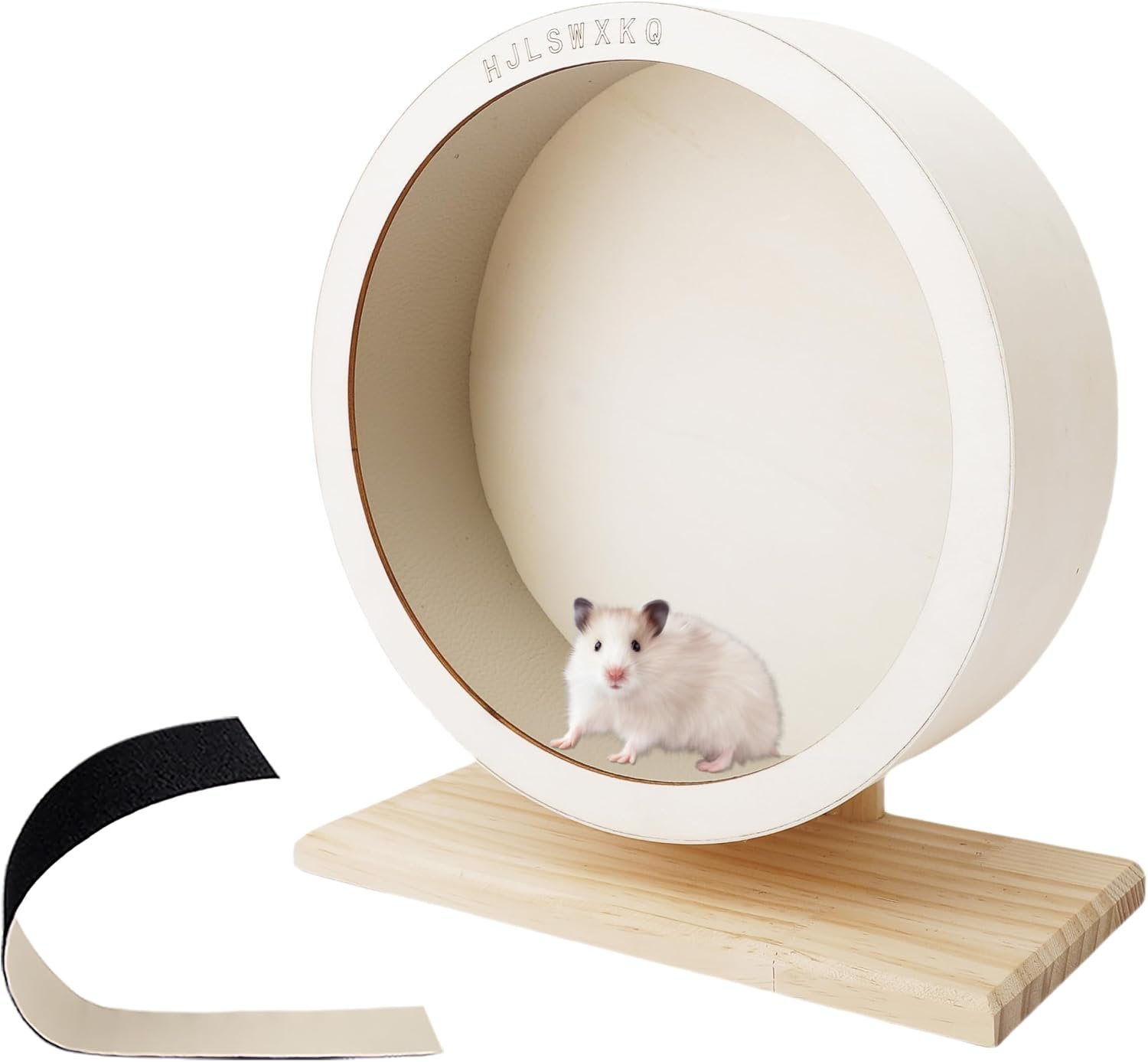 9.0 in Hamster Silent Exercise Wheel – Wooden Hamster Wheel with Removable Washable Track, Quiet Wheel for Gerbils, Mice, Small Pets – Prevents Boredom Depression (9.0in)