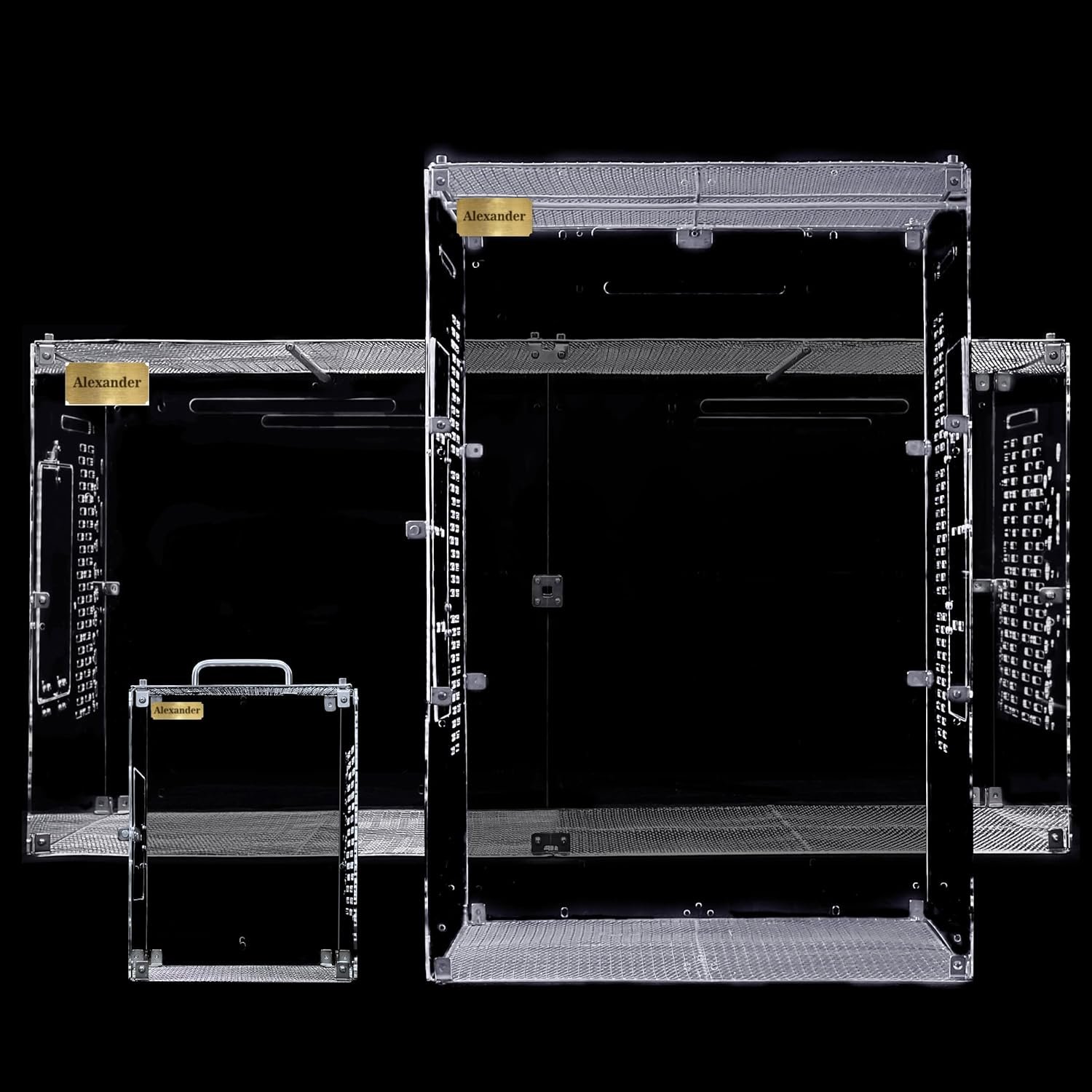 GuineaLoft™ Crystal Clear Custom Acrylic Bird Cage (Model-ET2) | Custom Sizes from Small to Extra Large w/ Optional Divider, Name Plate, UV Background, & Accessories