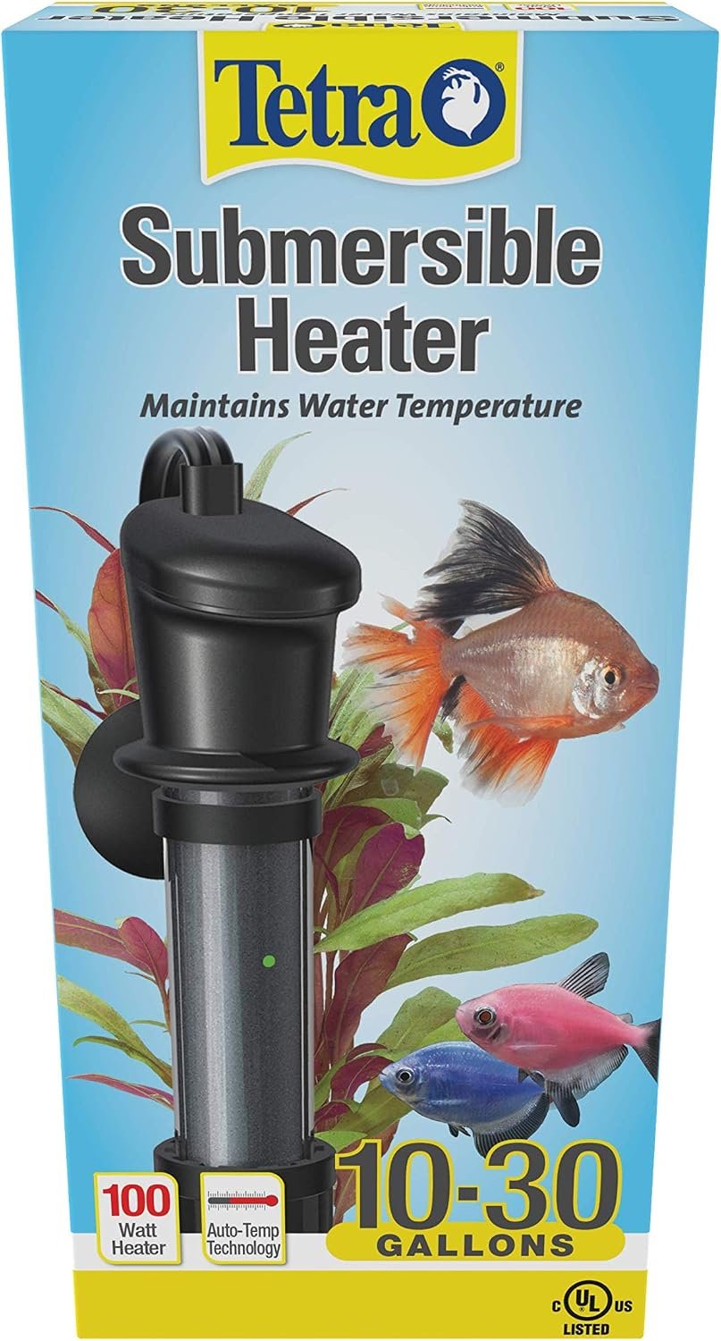 Tetra 100W Submersible Aquarium Heater For 10-30 Gallon Fish Tanks | Automatic Thermostat Keeps Water At 78 Degrees, Easy To Use – Attaches To Aquarium Wall, Heat & Shock Resistant