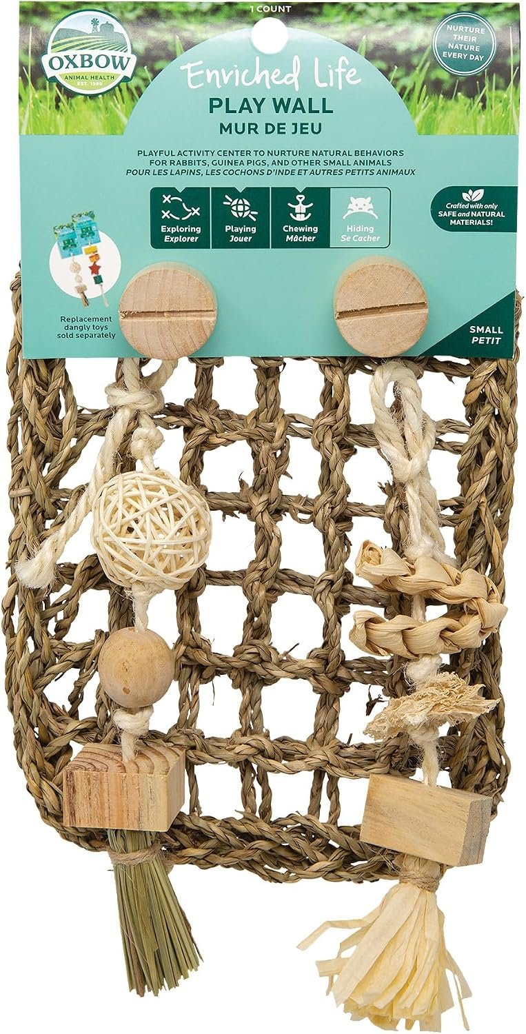 Oxbow Play Wall, Rabbit & Guinea Pig Toys, Guinea Pig Accessories, Small | Woven Play Wall For Rabbits, Guinea Pigs, Hamsters, Chinchillas & Rats, Bunny Enrichment Toys, Guinea Pig Enrichment