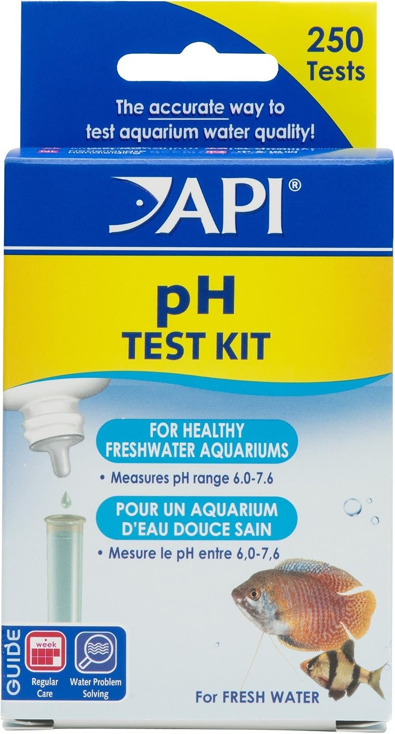 API PH TEST KIT 250-Test Freshwater Aquarium Water pH Test Kit, 4 Piece Set