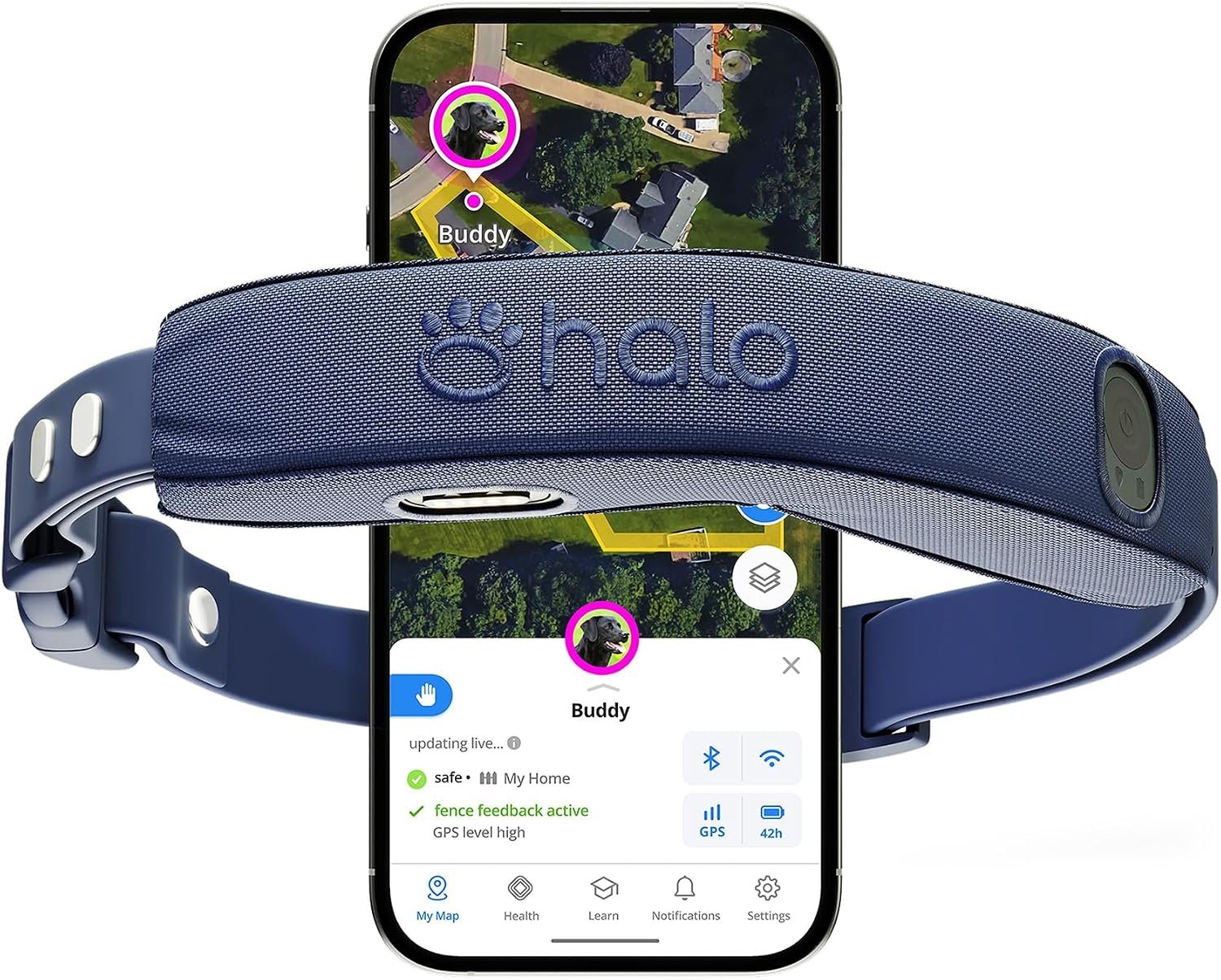 Halo Collar 5 GPS Wireless Dog Fence | Keep Your Dog Safe with Custom Boundaries, Real-Time Tracking, and Instant Alerts at Home, Away, or Off-Grid