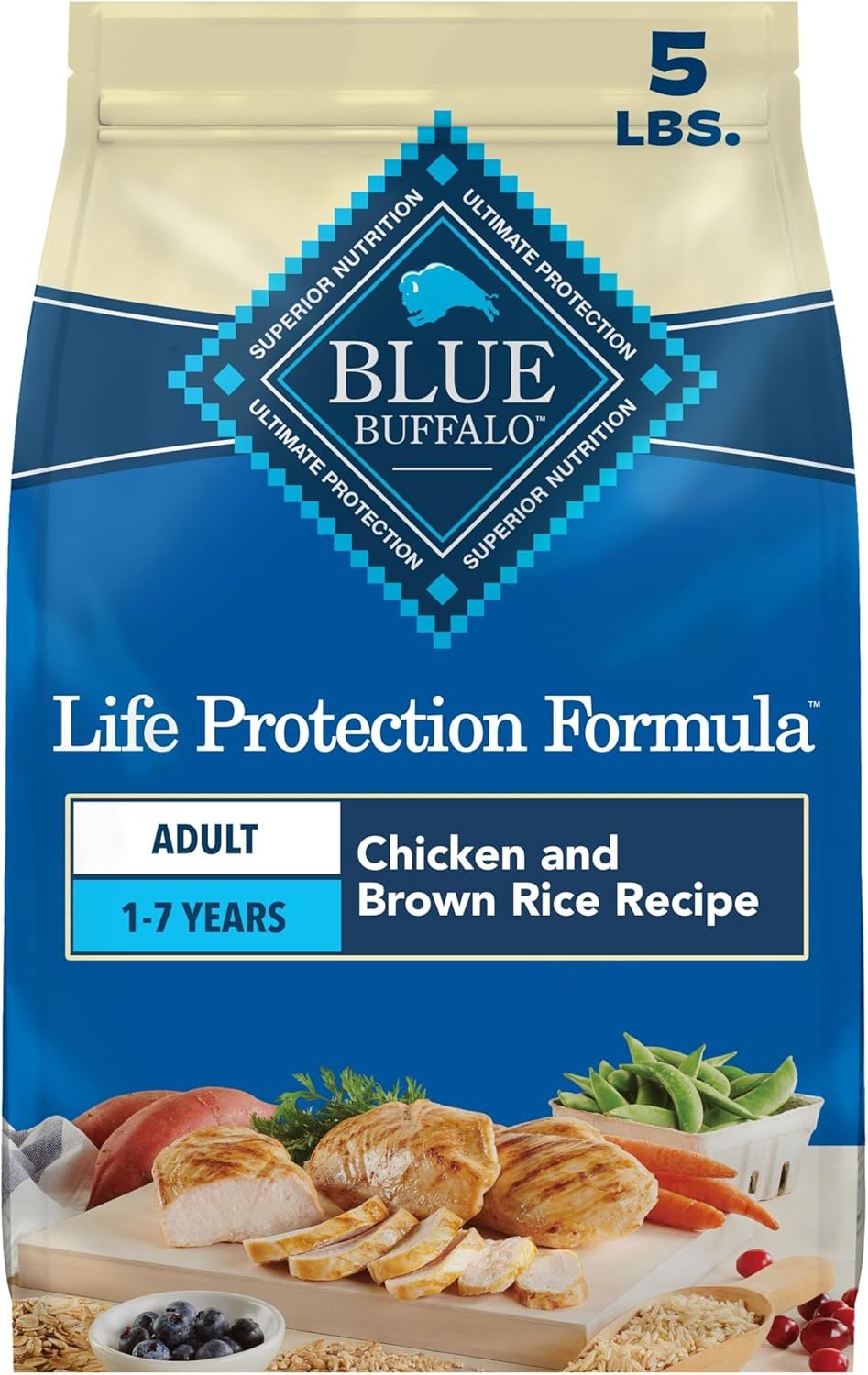 Blue Buffalo Life Protection Formula Chicken Adult Dry Dog Food, 5 lb