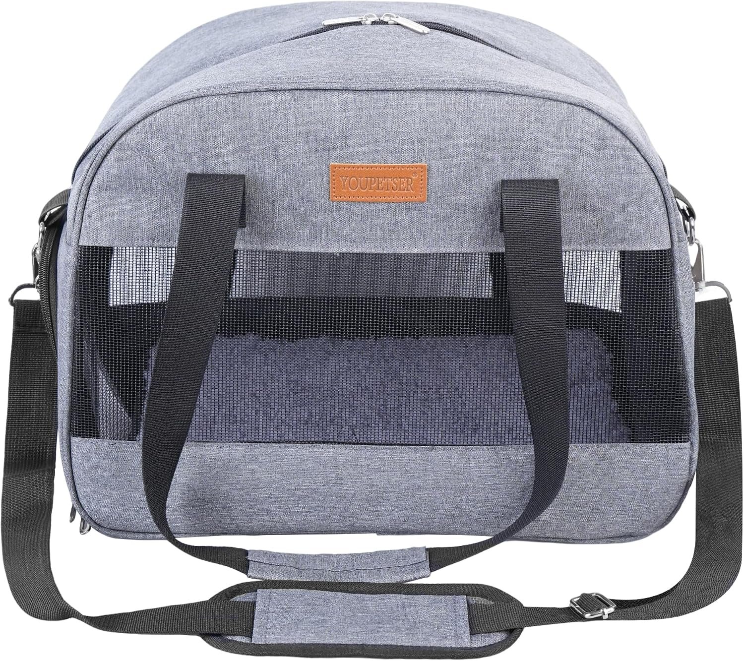 Cat Carrier for Small Cats Dogs, Soft-Sided Pet Carrier for Cats Puppies Small Pets, Lightweight Comfortable Travel Cat Dog Carrier (Grey)