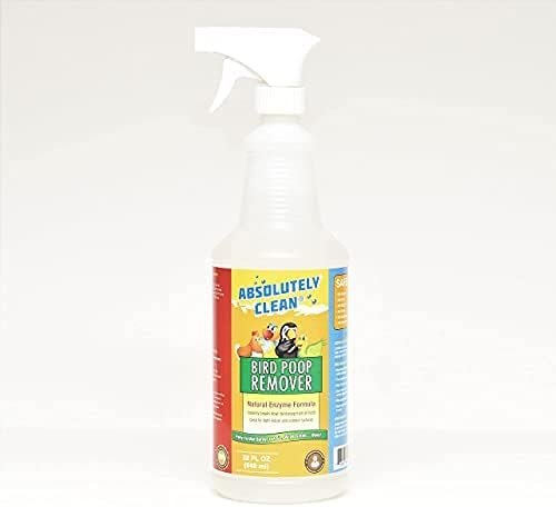 Absolutely Clean Amazing Bird Poop Remover – Just Spray/Wipe – Safely & Easily Removes Bird Messes – Use Indoor/Outdoor – Made in The USA