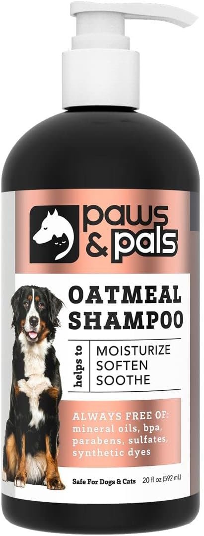 Natural Oatmeal Dog-Shampoo and Conditioner – 20oz Medicated Clinical Vet Formula Wash for All Pets Puppy & Cats – Made with Aloe Vera for Relieving Dry Itchy Skin Packaging may Vary