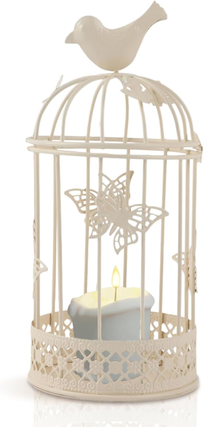 Decorative Bird Cage, Vintage Bird Cage Candle Holder Small Birdcage Decor Candle Sticks Holder Decor Vintage Bird Cage Candle Holder Centerpiece for Dining Table Home Decor