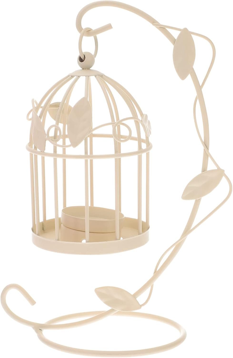 Uonlytech Birdcage Candlestick Vintage Candle Holder Decorative Bird Cages Table Centerpiece for Home Wedding Party Indoor Outdoor Use Metal Cage Style Hanging Lantern 3.93 X 3.93 X 8.66 in