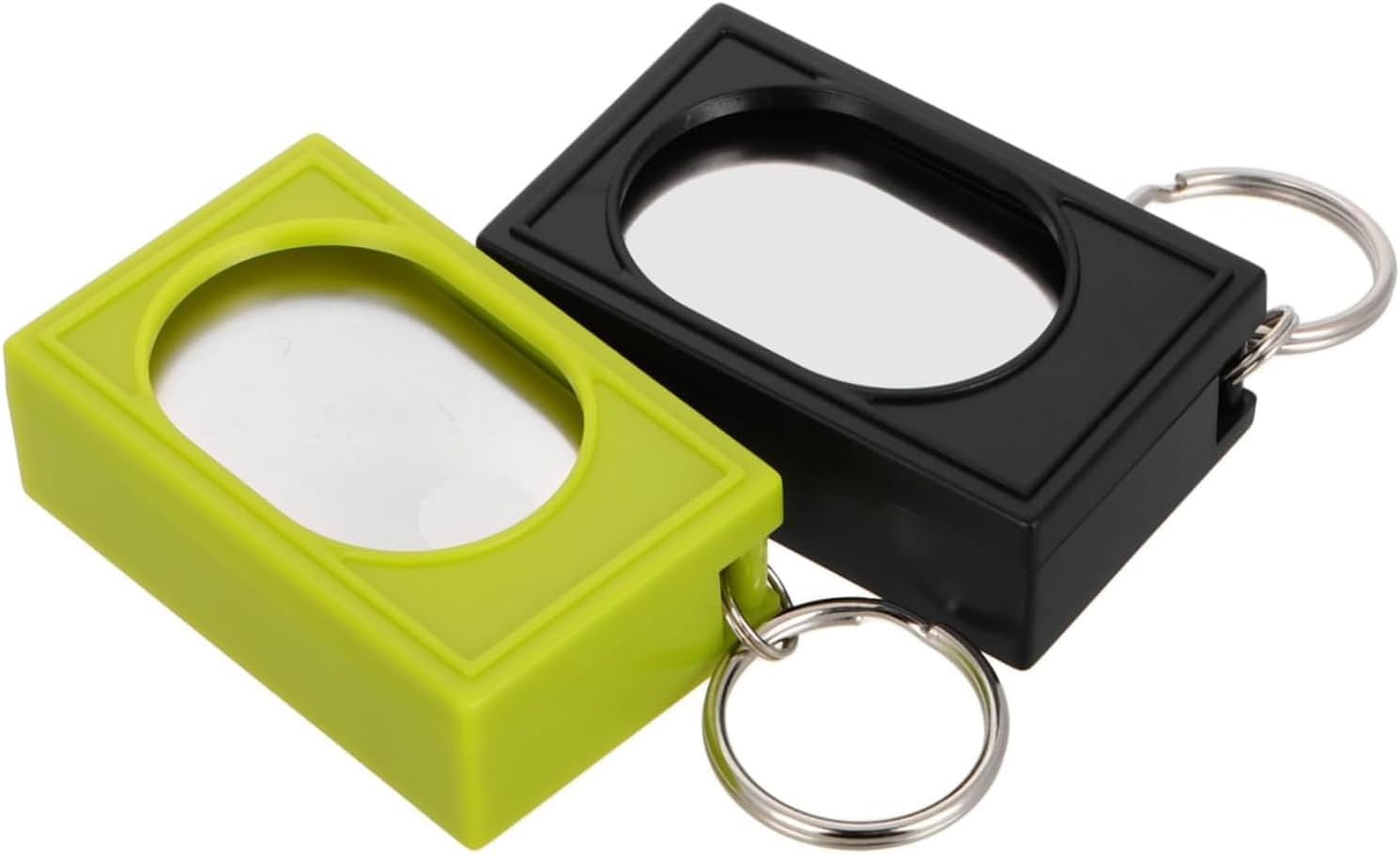 2pcs Portable Square Box Training Clicker Puppy Clicker Trainer for Dogs Cats Birds Lizards Fish Aid for Indoor Use (Black+Green)