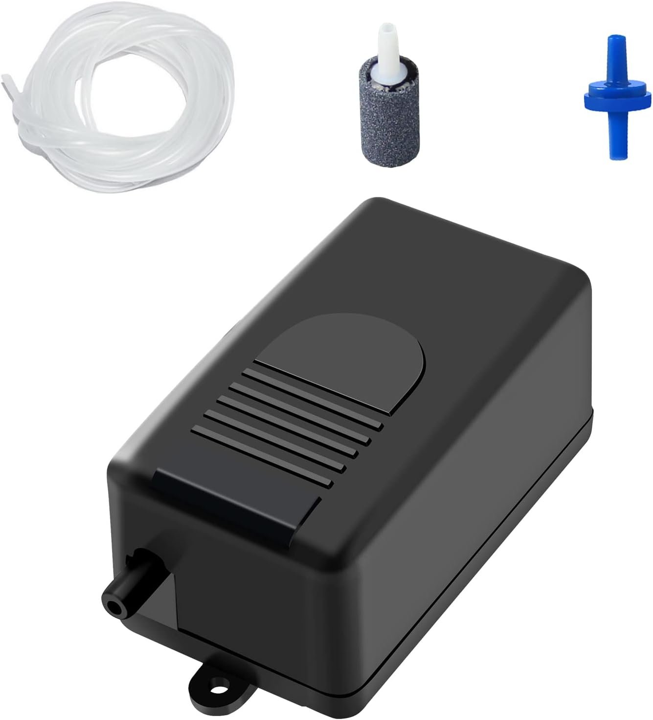 AQUANEAT Aquarium Air Pump for Small Fish Tank up to 10 Gallon, 50 GPH Hydroponic Oxygen Aerator, with Airline Tubing, Air Stone Bubbler, Check Valve