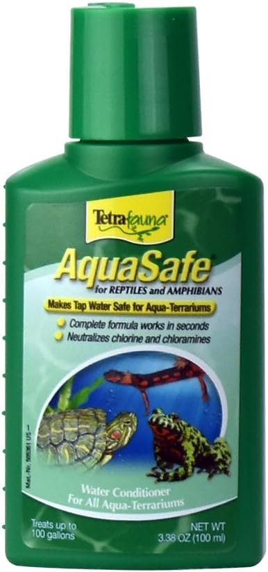 TetraFauna AquaSafe Aqua-Terrarium Water Conditioner, 3.38 oz | Makes Tap Water Safe, Neutralizes Chlorine, Chloramines & Ammonia, Safe for Use With Pet Reptiles & Fragile Amphibians