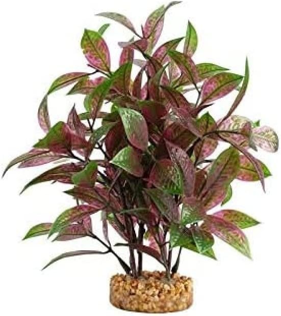 Fluval Aqualife Broad Leaf Red Ludwigia Plant, Plastic Aquarium Plant Decoration 10 in | Plastic Aquarium Plant Decoration