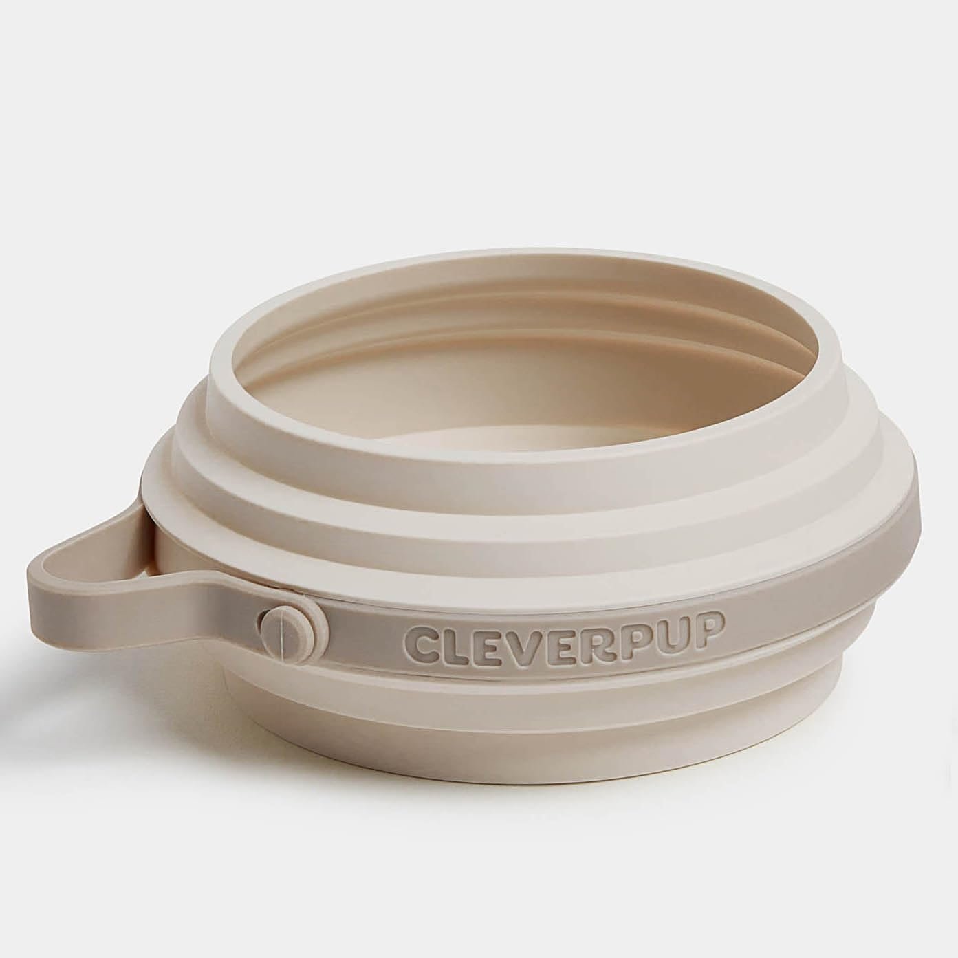 Nomad Small Collapsible Travel Dog Bowl – 2 Cup BPA-Free Silicone for Small & Medium Dogs, Portable, Sturdy, Food & Water, Dishwasher Safe – Sand