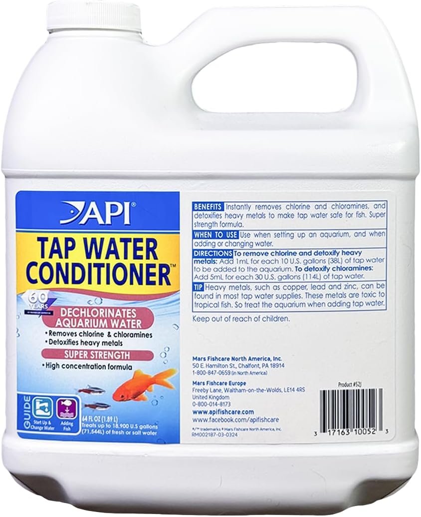 API TAP WATER CONDITIONER Aquarium Water Conditioner, 64-Ounce,White