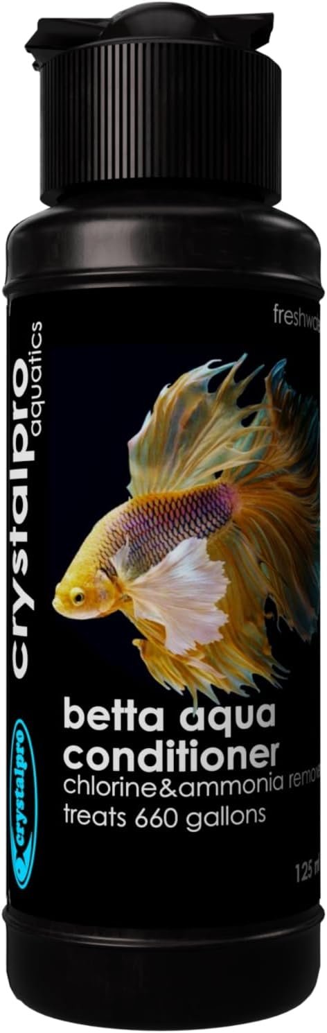 Crystalpro Betta Water Conditioner (Treats 660 Gallons) – Instantly Neutralizes Chlorine & Ammonia, Tap Water Treatment (4.2 Fl Oz / 125ml)