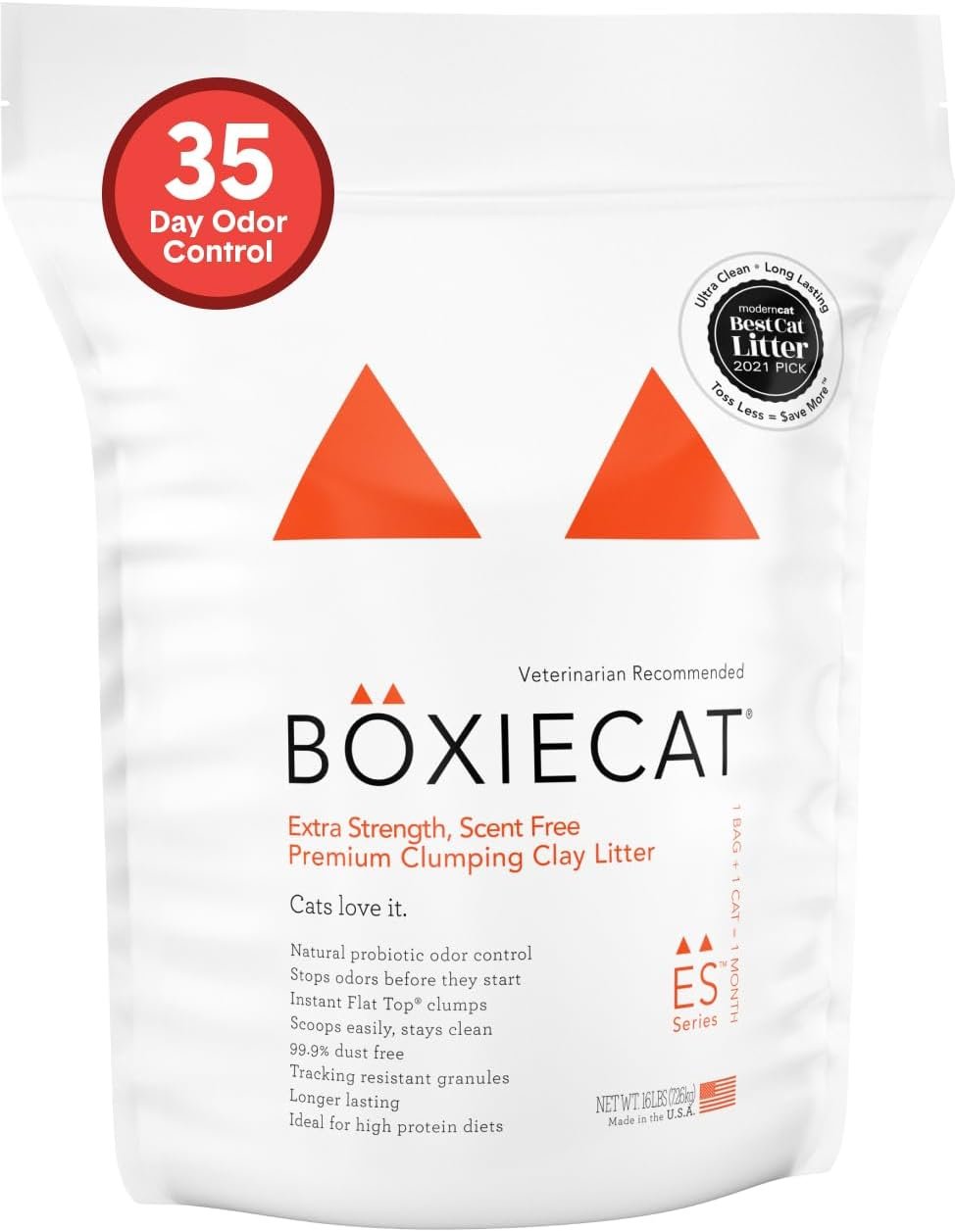 Boxie Extra Strength Clumping Cat Litter Multi Cat 35 Day Odor Control 16lb