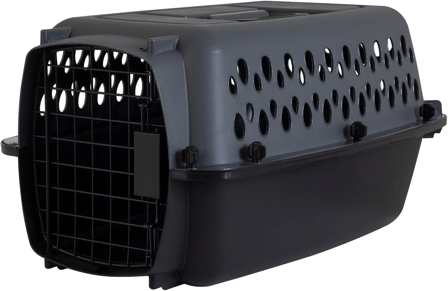 Petmate Pet Porter Dog Kennel 19″, Dark Gray & Black, for Pets up to 10lbs, Made in USA